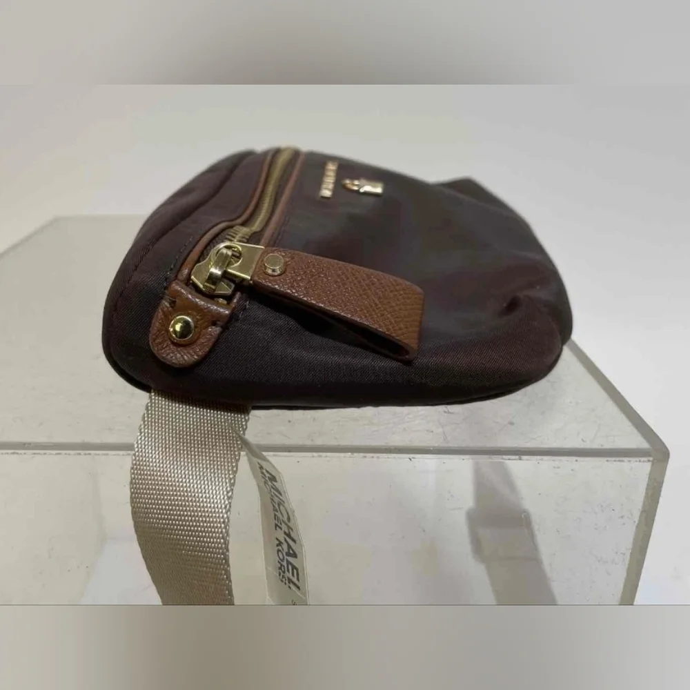 Michael Kors MK Designer Nylon Brown Belt Fanny Bag Pack Brown Tan - Picture 5 of 10